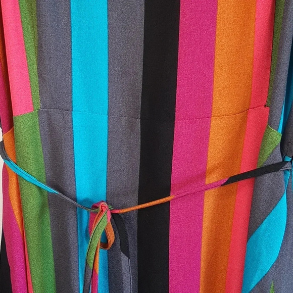 Leith Striped Long Full Length Maxi  Wrap Sleeveless Women's Colorful Dress | XS - Picture 11 of 14